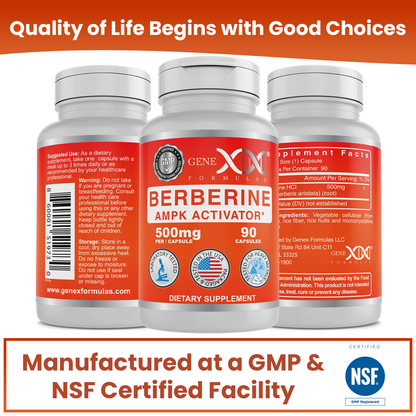 Genex Berberine HCl 500mg (90 Capsules)