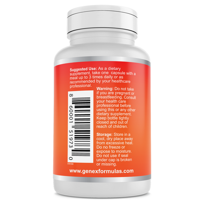 Genex Berberine HCl 500mg NSF Contents Certified (90 Capsules)