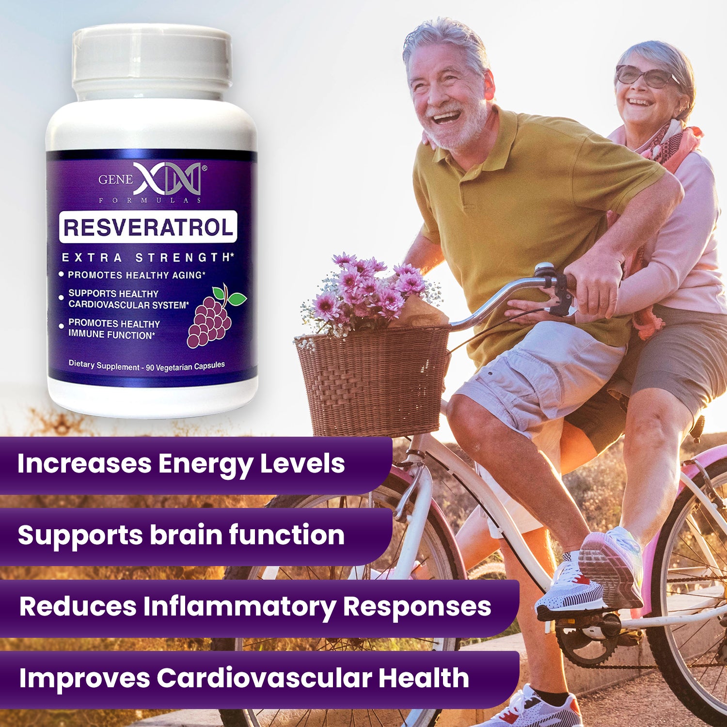 Resveratrol 1500mg Extra Strength 3 Pack Genex Formulas Llc