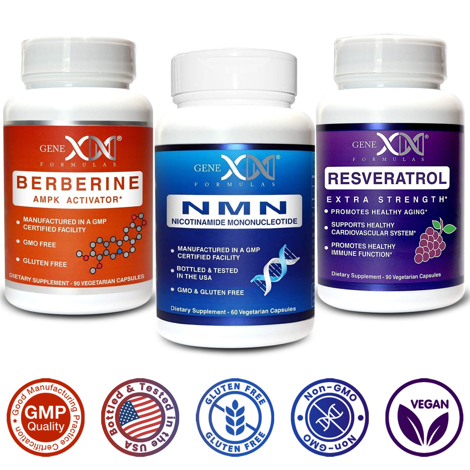 NMN, Resveratrol & Berberine Power Pack – Genex Formulas LLC