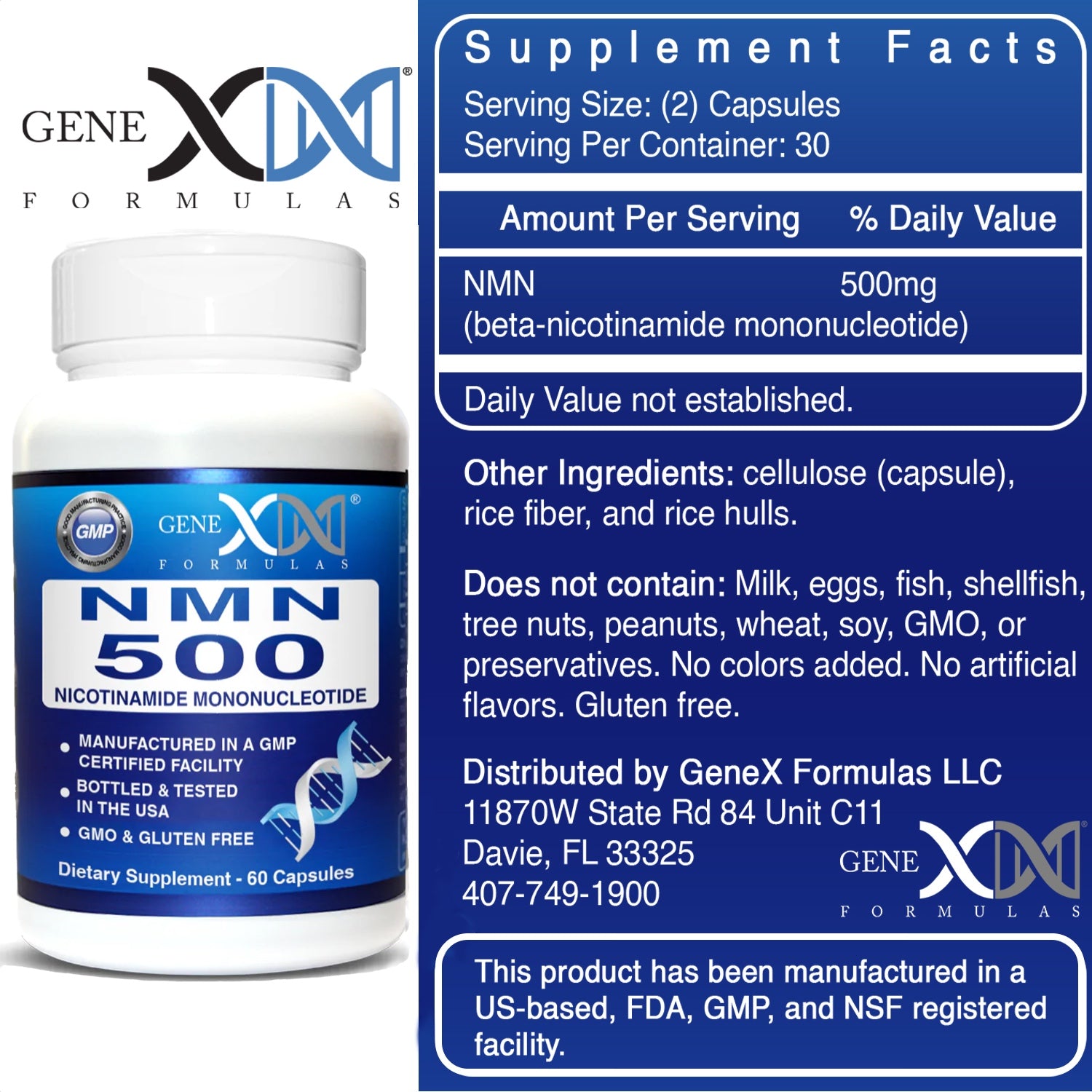 NMN| Nicotinamide Mononucleotide | Genex Formulas – Genex Formulas LLC